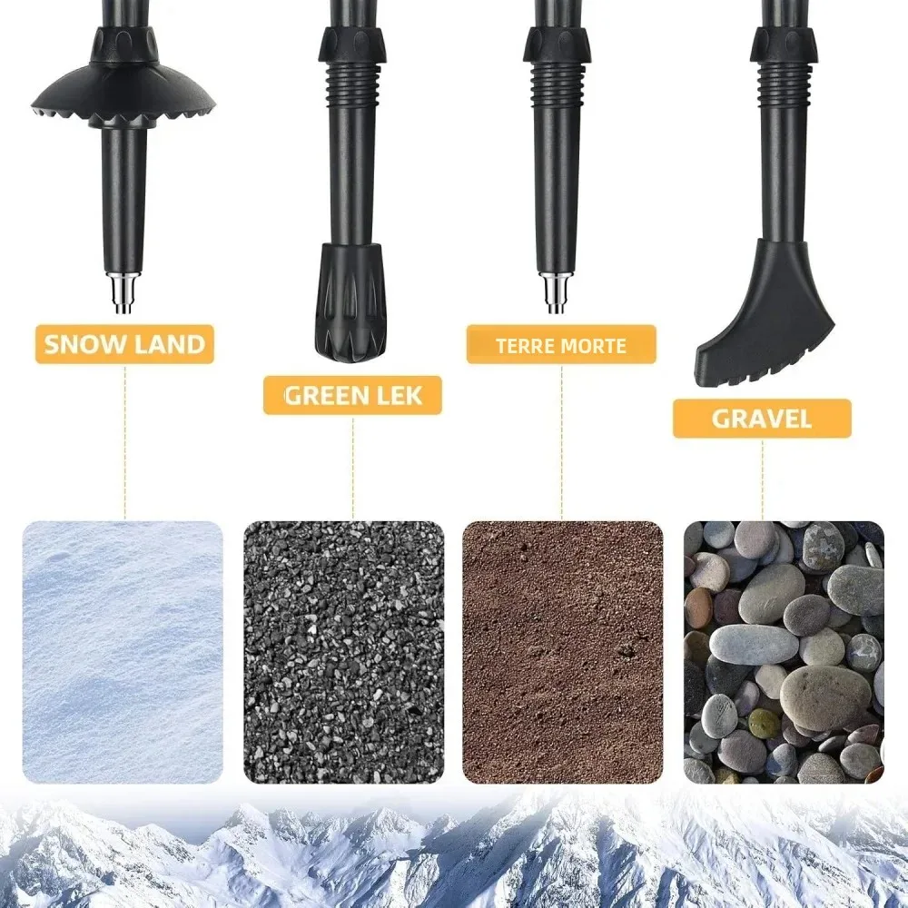 2 bâtons de trekking ultralégers pliables – Image 2