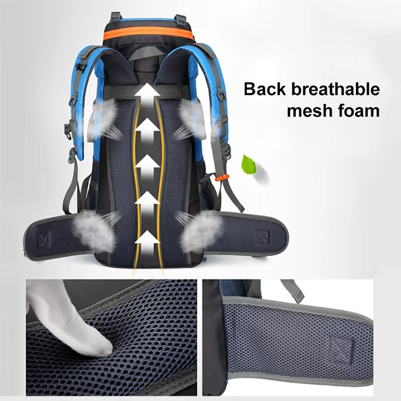Sac à dos 70 L rangement pour randonnée à bandoulière – Image 3