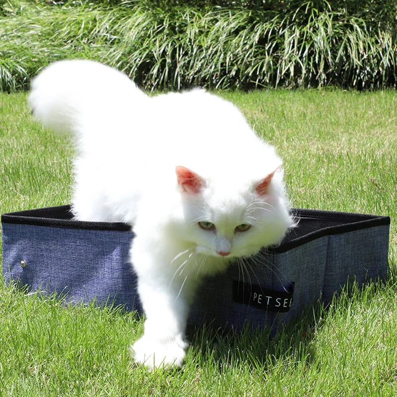 Bac à litière pour chat portable, résistant aux fuites, pliable – Image 5
