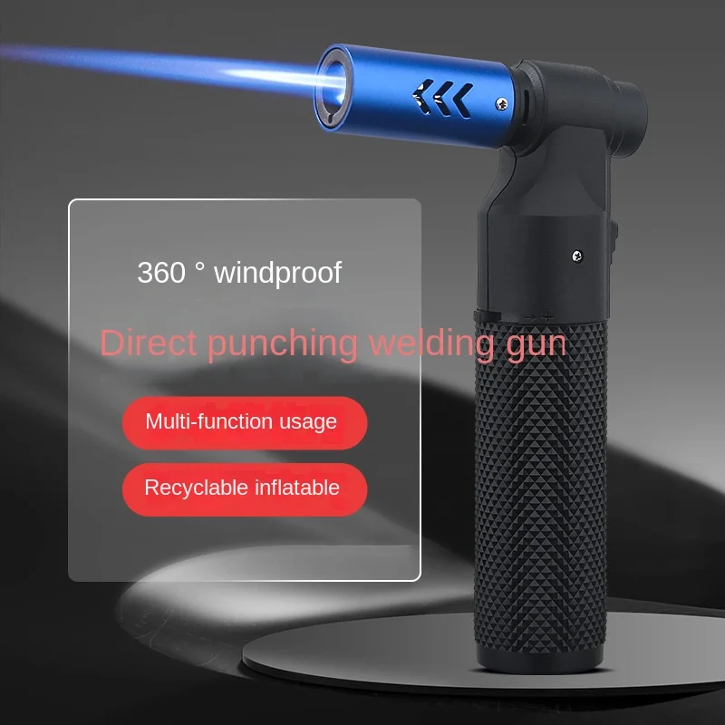 Briquet à gaz à jet de flamme bleu pour pistolet pulvérisateur résiste au vent