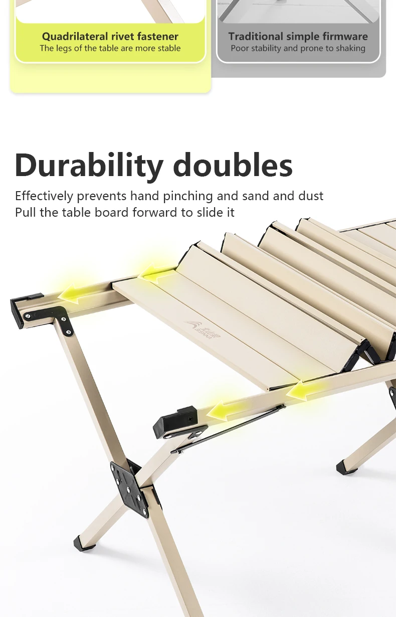 TABLE pliante Portable en acier au carbone avec sac de transport – Image 15