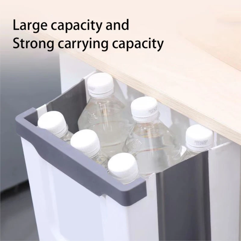 Poubelle pratique suspendue, pliable, 7/10 litre camping, caravane portable, camping-car – Image 2