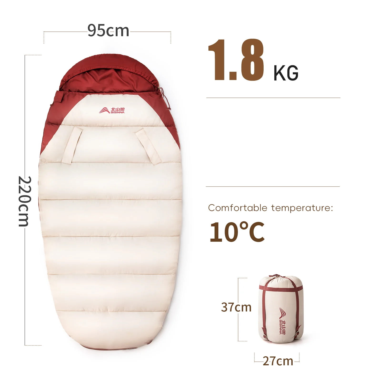 Sac de couchage XL imperméable pour adultes – Image 7