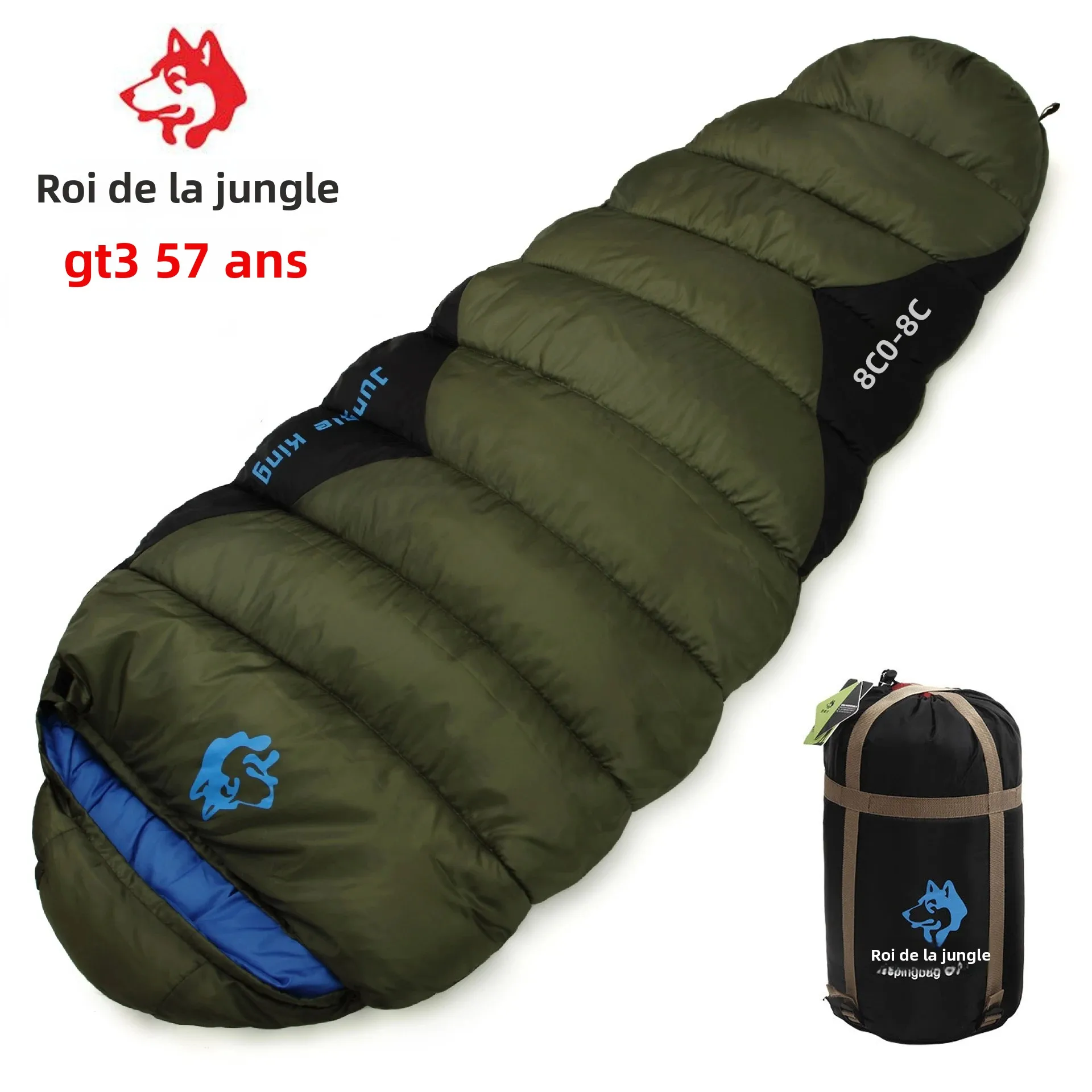 Sac de couchage imperméable épais pour temps froid d'hiver chaud 0/-10°C