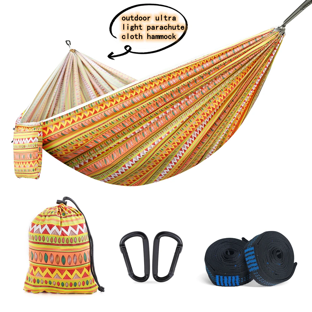Hamacs designe 2 personnes rapide en tissu de parachute pour double voyage 200 kg