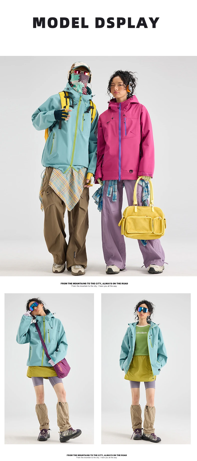 Veste à capuche de randonnée unisexe imperméable, coupe-vent d'automne – Image 21