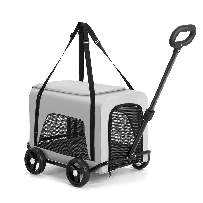 Foldable Pet Stroller for Cats Dogs, Lightweight Travel Cat Stroller, Outdoor Pushchair for Puppies, One-Hand Folding – Image 5