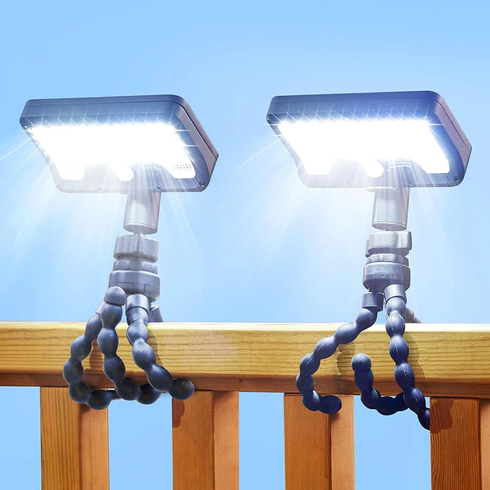 Lot de 2 lampes solaires solaires à 92 LED à détecteur de mouvement à clipser étanche IP65