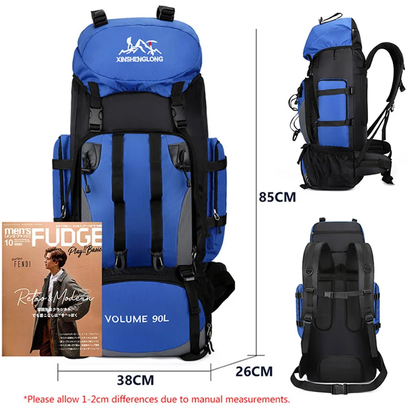 Sac à dos imperméable grande capacité 90 L randonnée camping sport de plein air plutôt hommes – Image 5