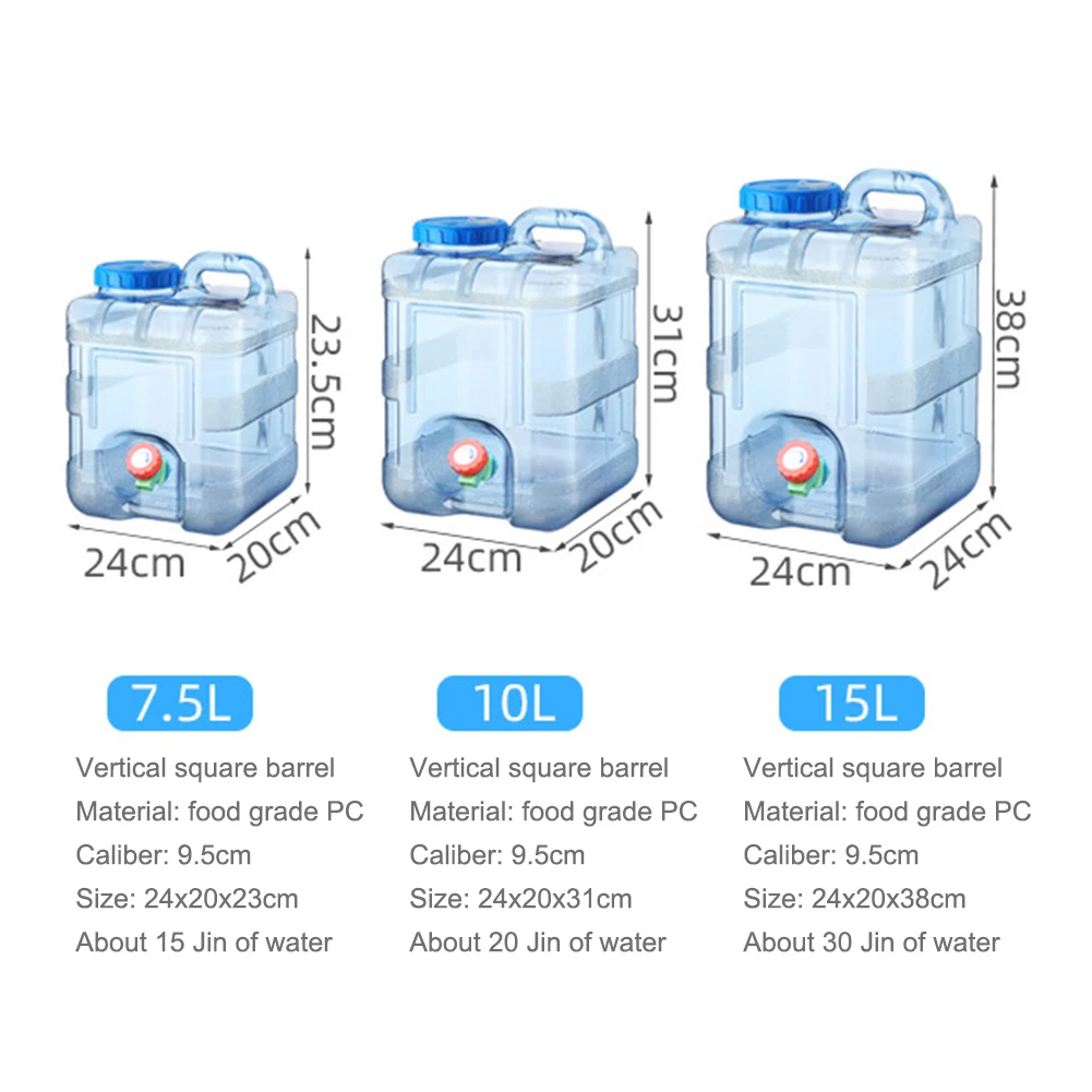 Conteneur d'eau potable 7,5/10/15 L avec robinet Réservoir divers options – Image 6