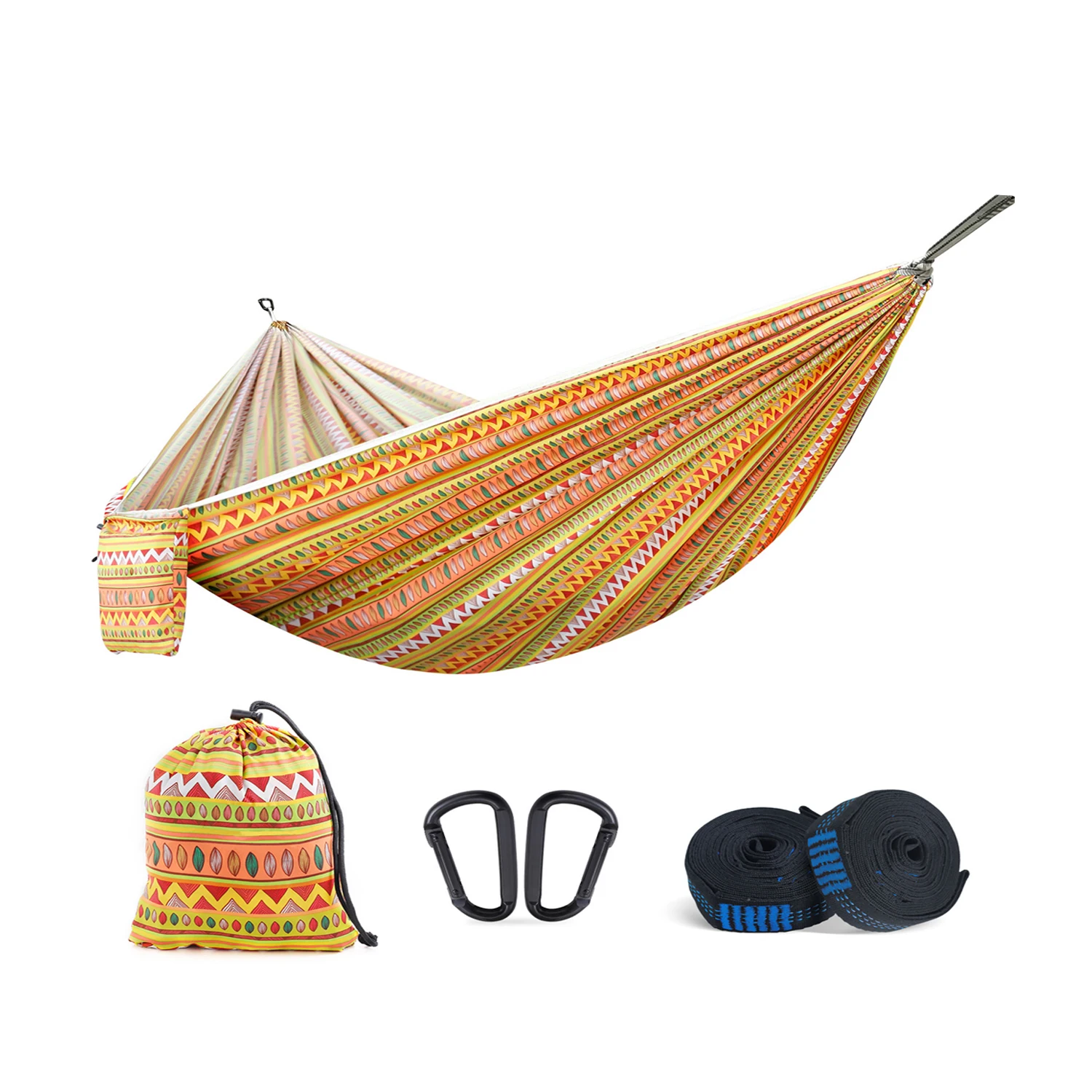 Hamacs designe 2 personnes rapide en tissu de parachute pour double voyage 200 kg – Image 7
