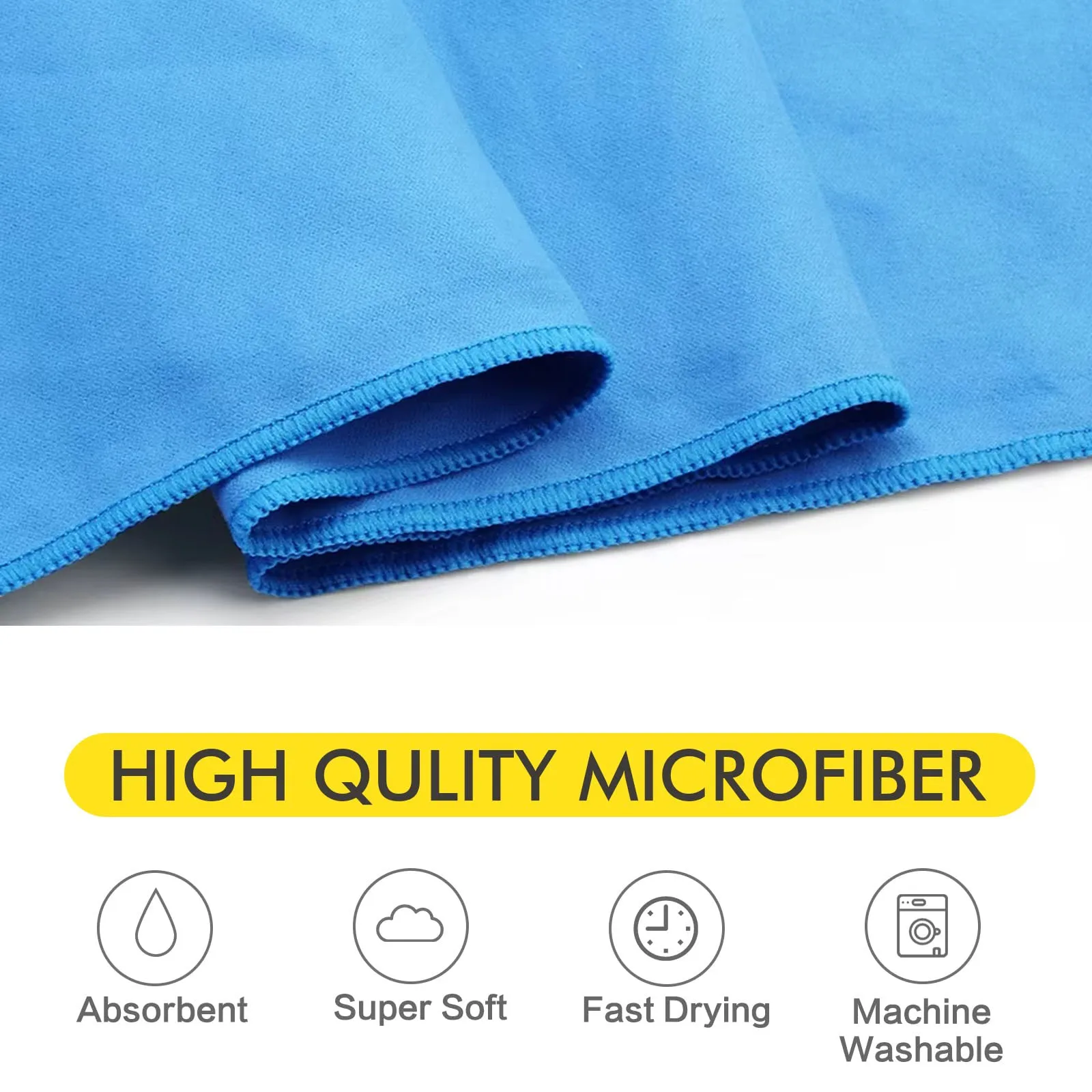Serviette microfibre absorbantes pour bain/sport/baignade à séchage rapide 40x80/80x160CM – Image 5