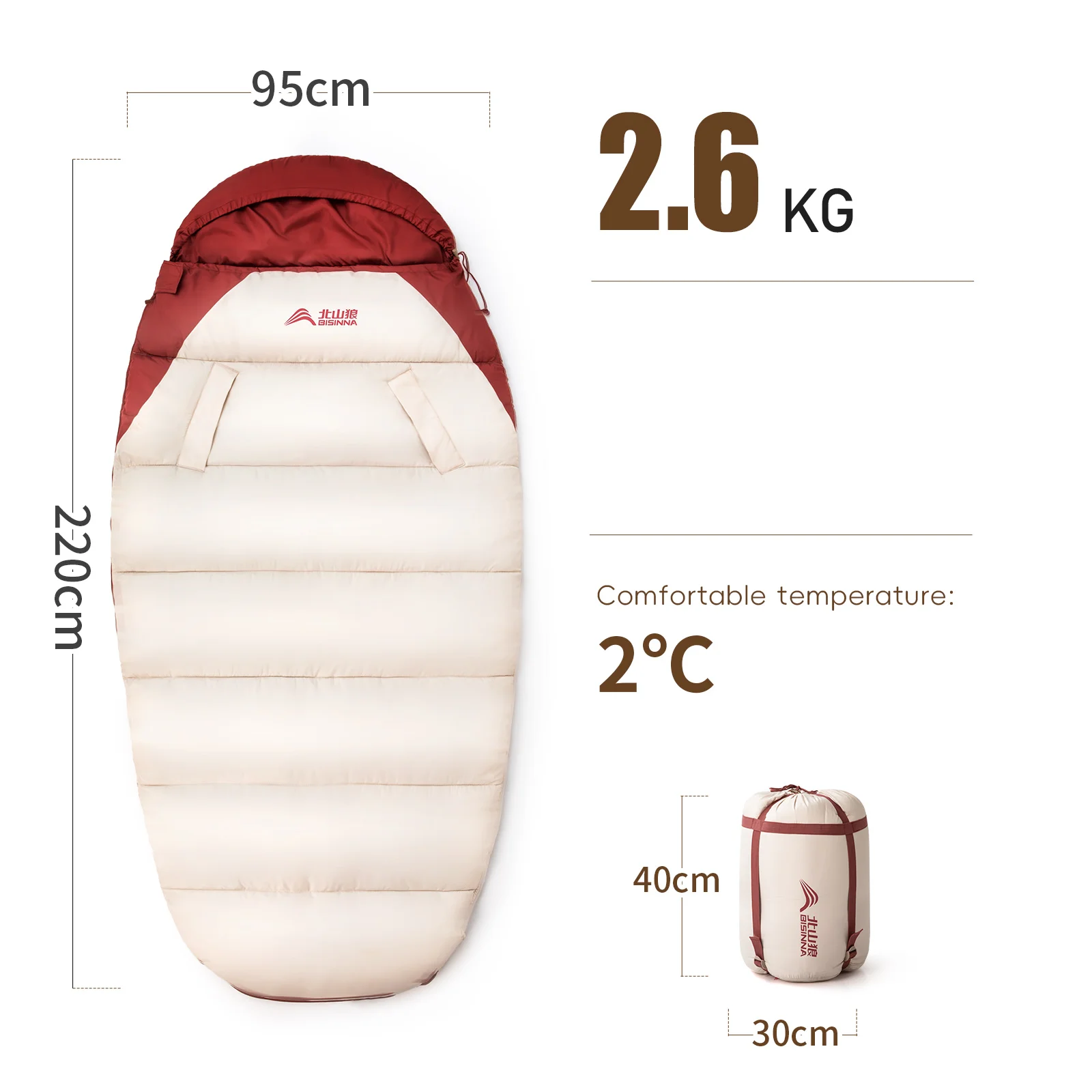 Sac de couchage XL imperméable pour adultes – Image 8
