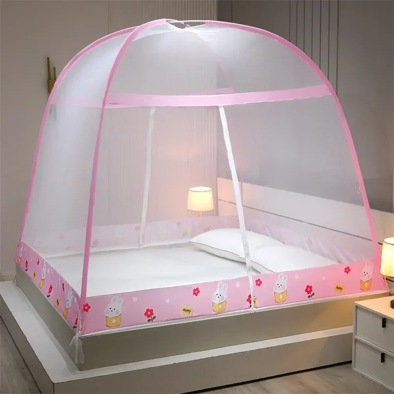 Moustiquaire de lit pliable pour lit double, respirante, anti-moustiques, pour la maison, les voyages et le camping – Image 19