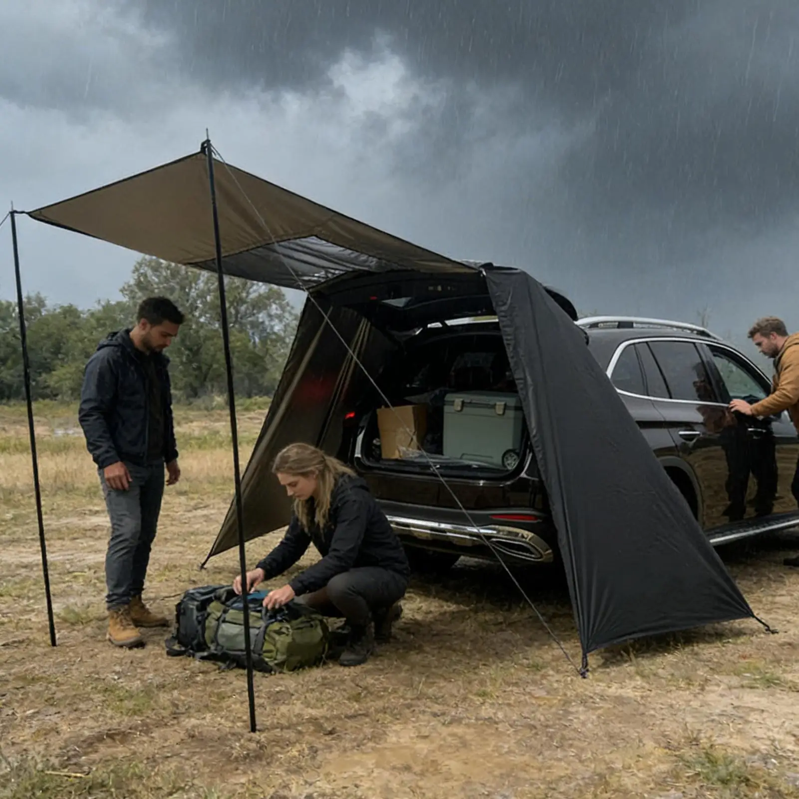 Tente d'ombrage portable respirante imperméable et coupe-vent – Image 9