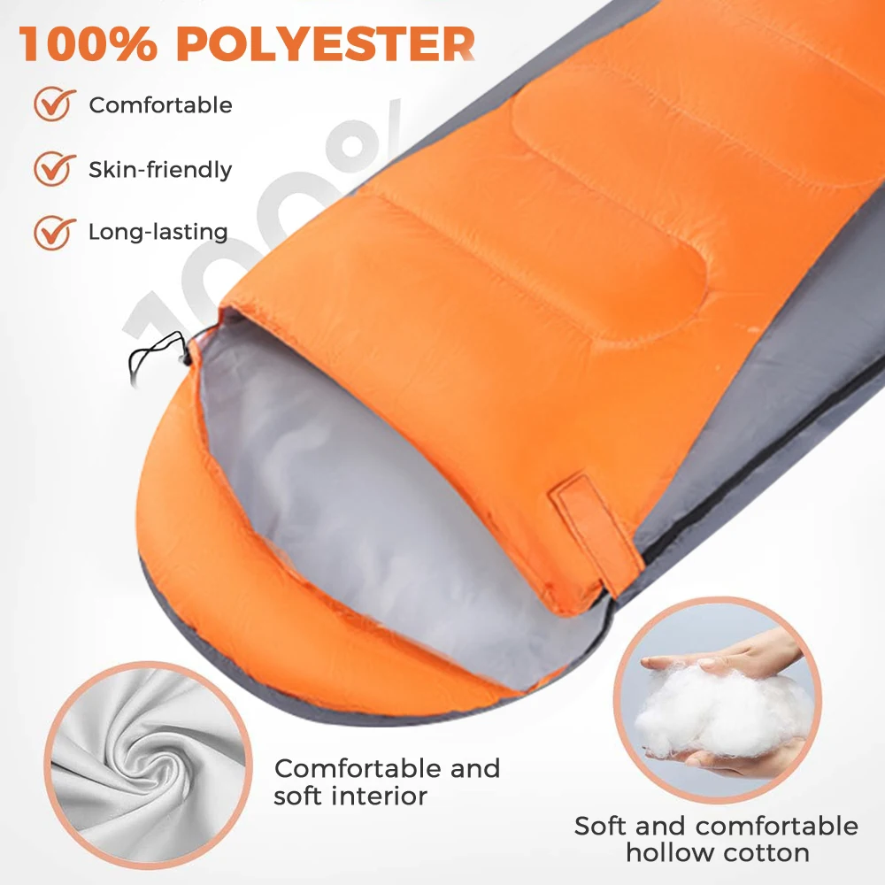 Sac de couchage ultraléger imperméable 3 saisons 15/5°C sac de rangement – Image 4