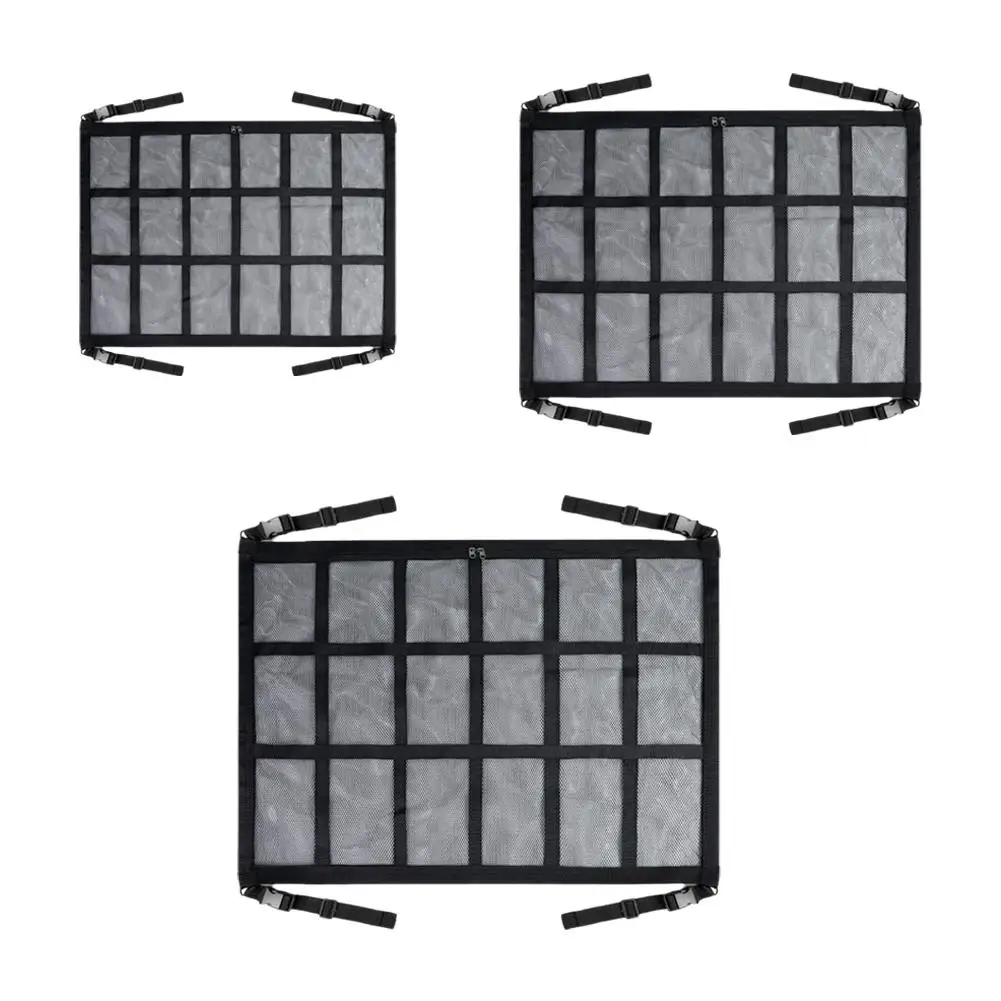 Organisateur de rangement de toit de voiture, sac en filet solide – Image 12