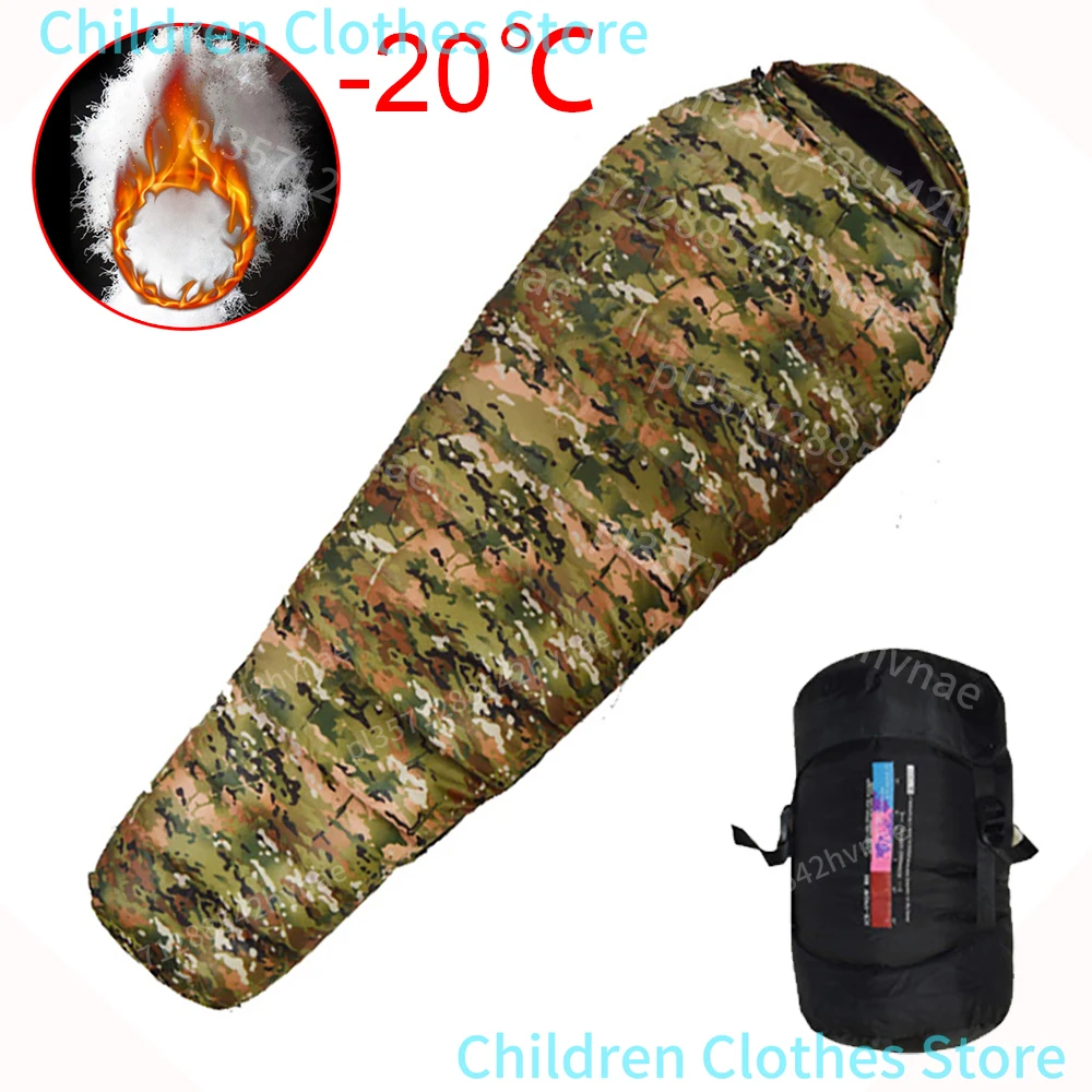 Sac de couchage momie ultraléger, chaud duvet de canard 0°/-20°C automne/hiver