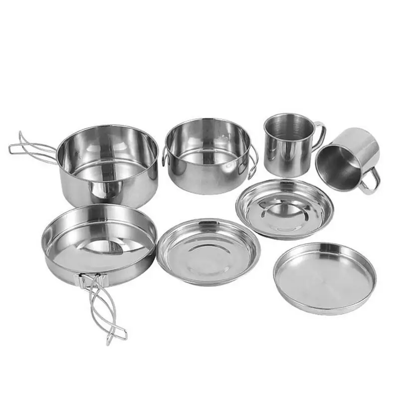 Ensemble d'ustensiles de cuisine acier inoxydable 8 pièces – Image 2