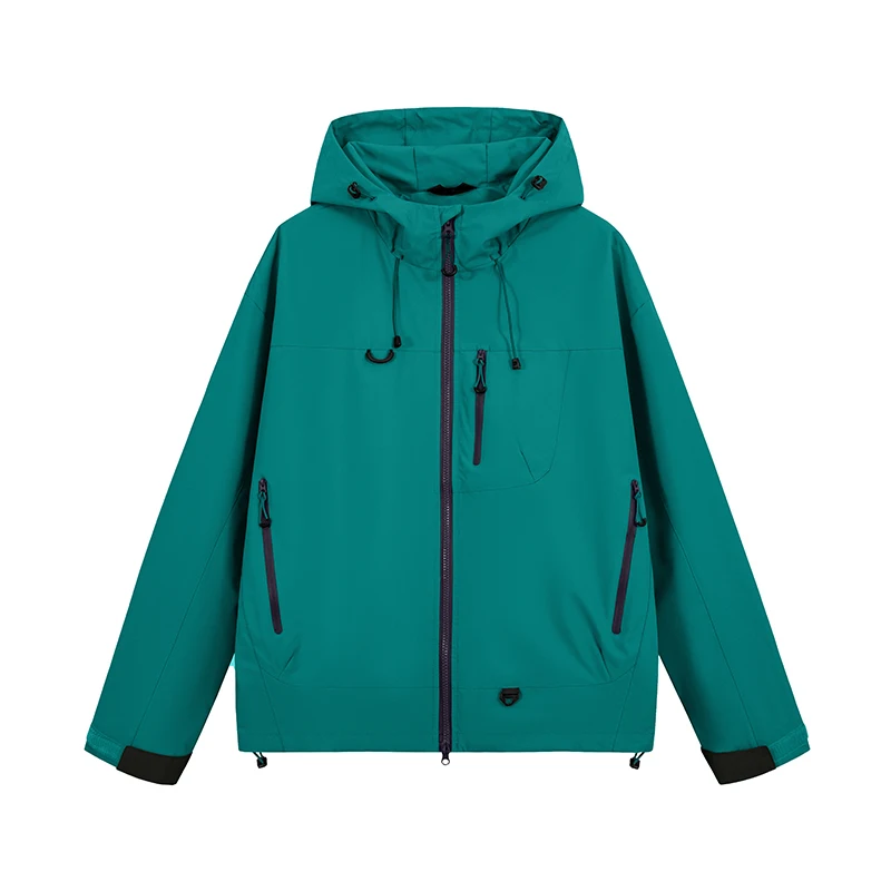 Veste à capuche de randonnée unisexe imperméable, coupe-vent d'automne – Image 7