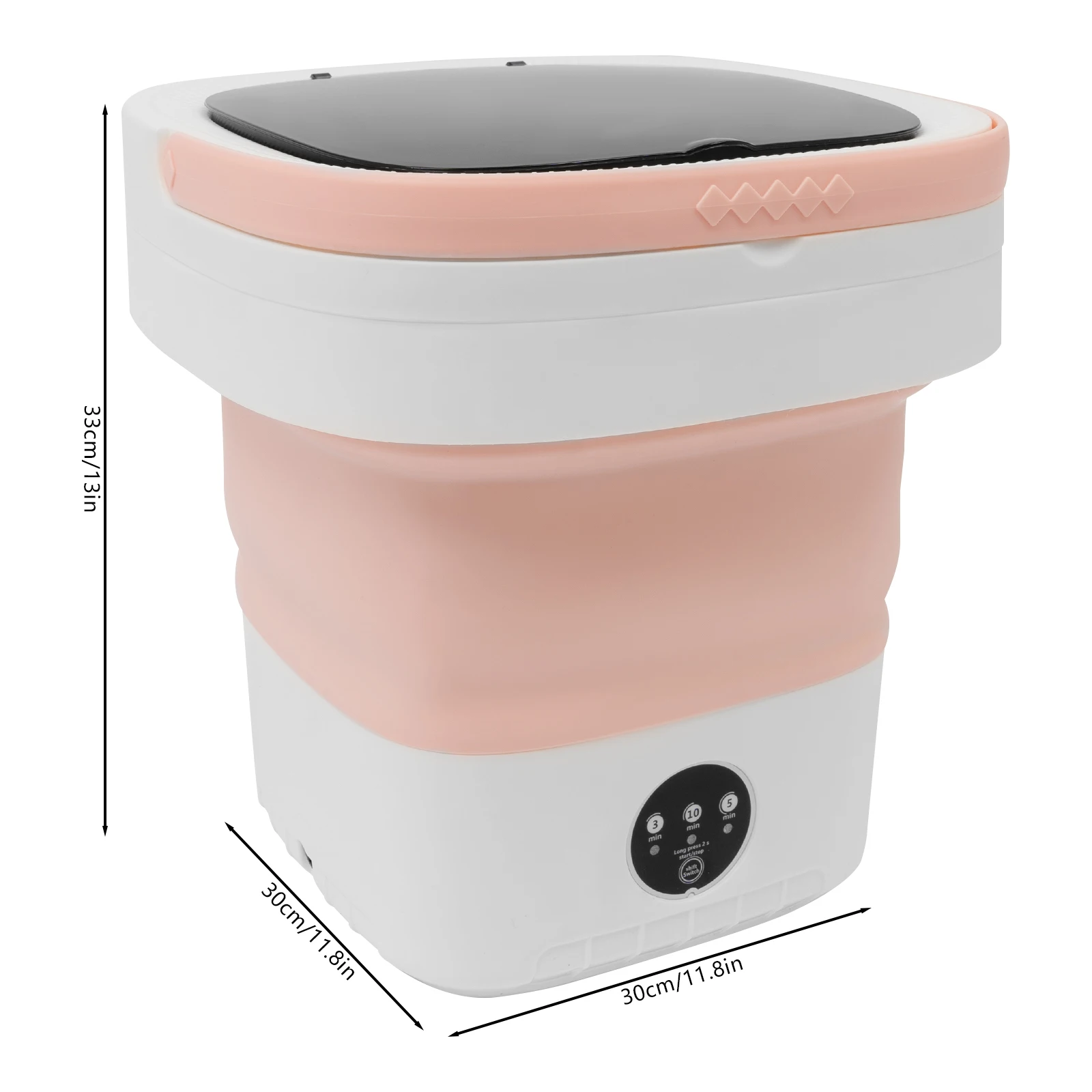 Mini machine à laver pliable légère 12 L grande capacité 36 W 220 V – Image 3