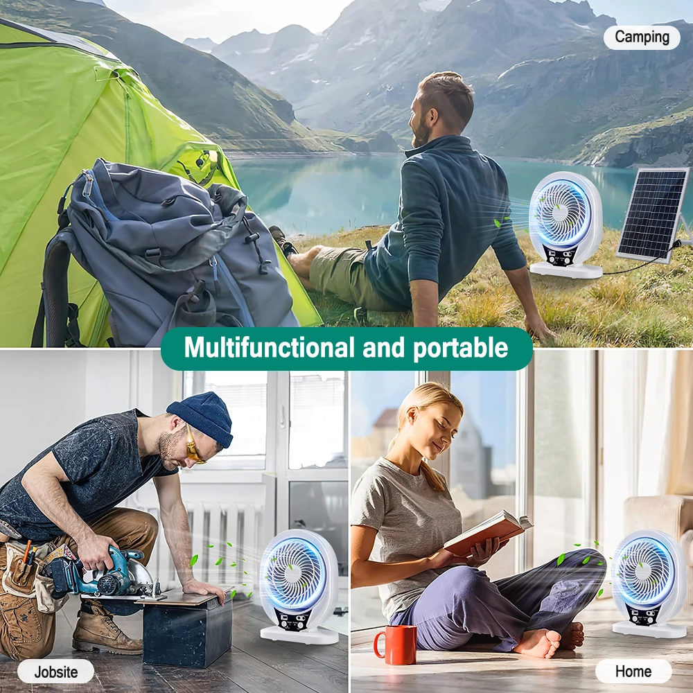Ventilateur solaire portable aste – Image 6
