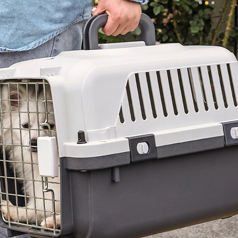 Dog Cage Pet Carrier Kennel Dog Travel Cate Portable Dog Cage for Small and Large Pets Air Box – Image 6