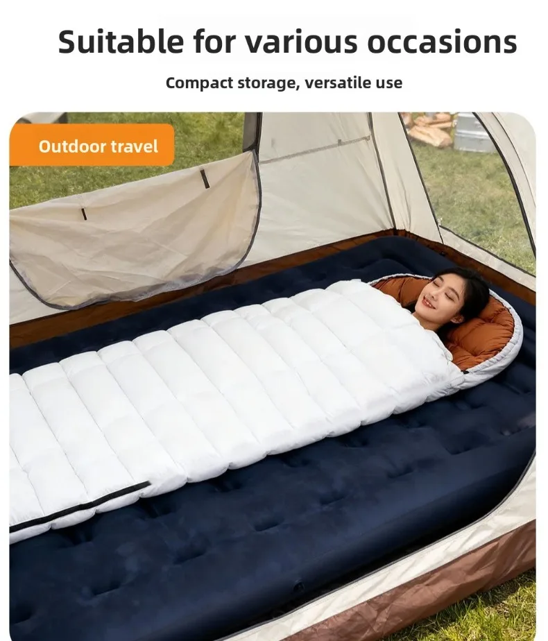Sac de couchage en duvet imperméable plus large 225CM * 95CM – Image 19