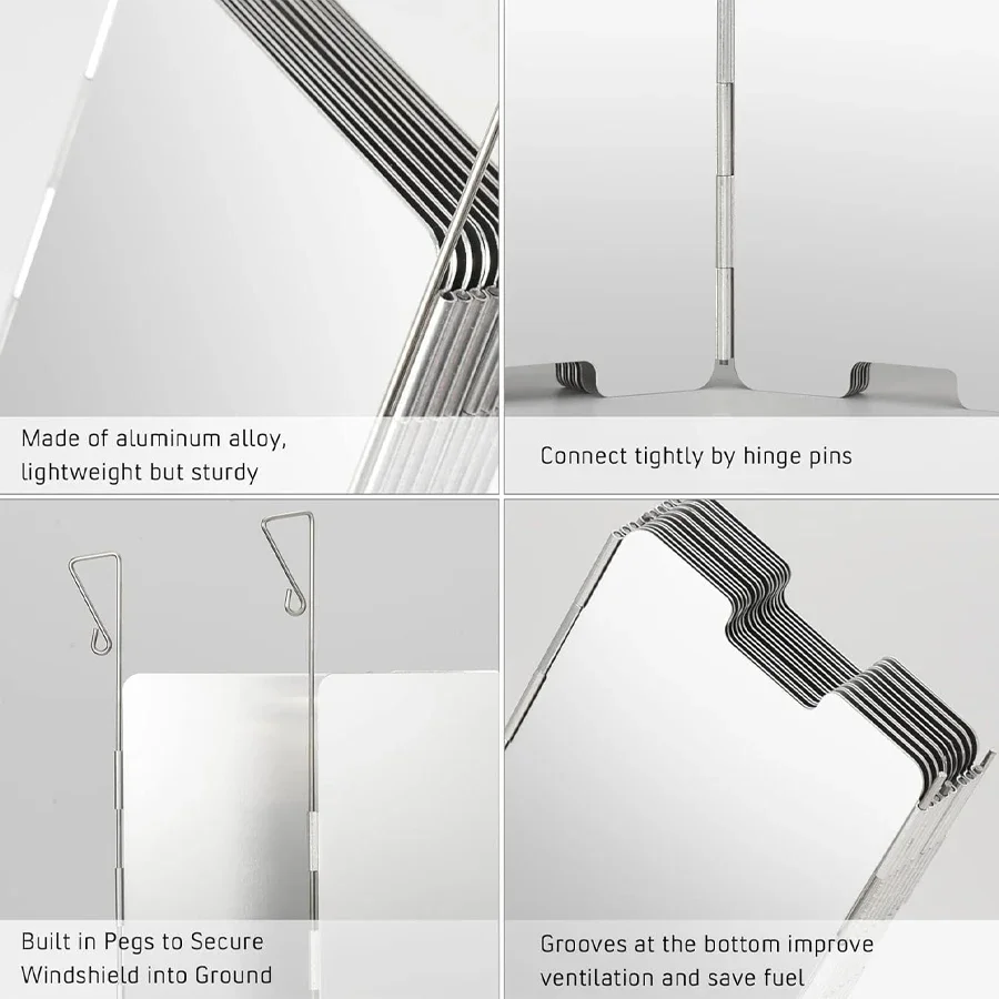 Para-vent haute pour réchaud/cuisinière - en aluminium compact et pliable – Image 3