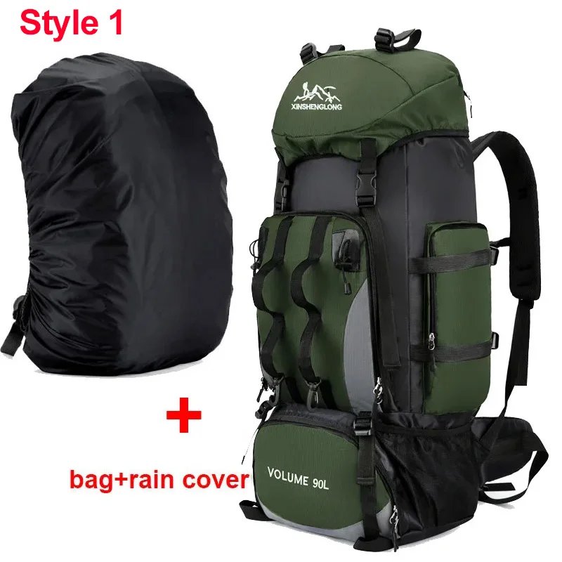 Sac à dos imperméable grande capacité 90 L randonnée camping sport de plein air plutôt hommes – Image 9