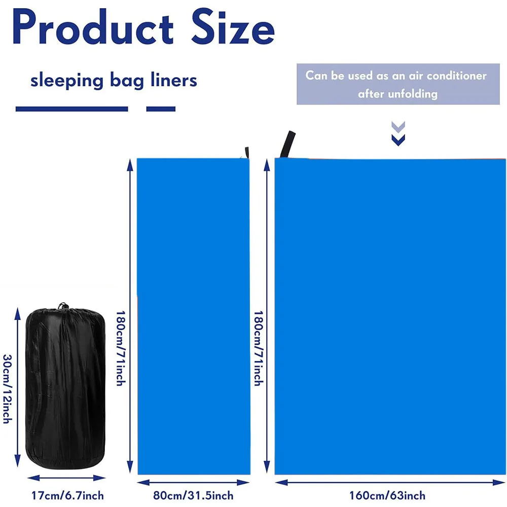 Sac/doublure pour sac de cochage en polaire 20/10°C 1 personne 180x80cm – Image 6