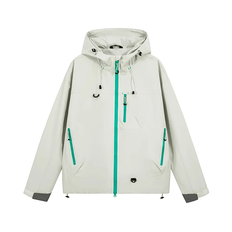 Veste à capuche de randonnée unisexe imperméable, coupe-vent d'automne – Image 11