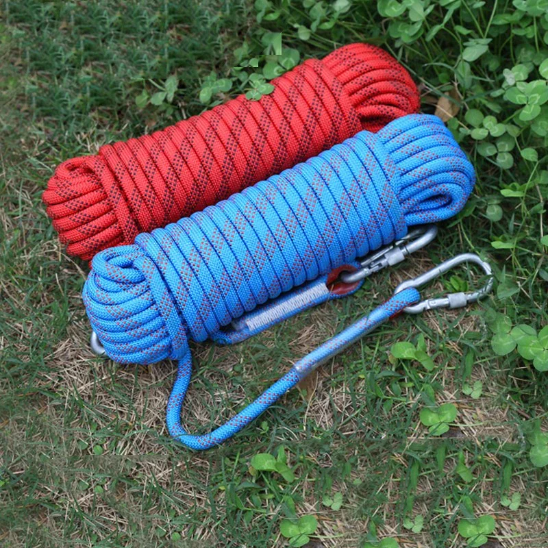 Corde statique de roche 15/20/30m, corde d'escalade en plein air, Couleur aléatoire