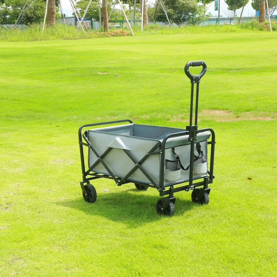 chariot pliable robuste de grande capacité, camping, achats, l'équipement extenssible à l'arrière – Image 6