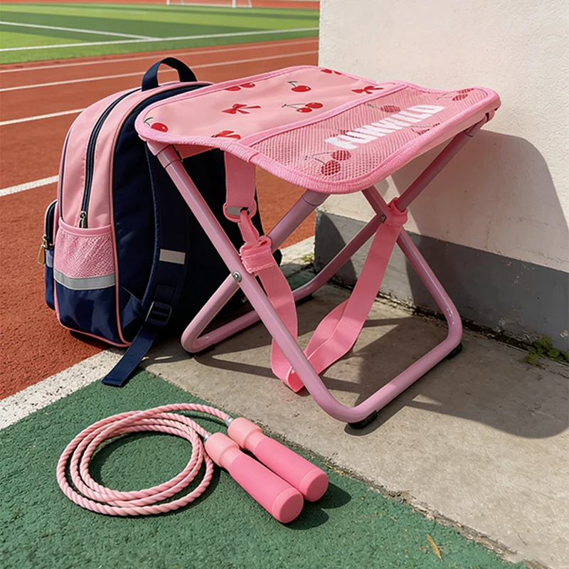 Chaise de Camping à motif cerise rose – Image 5