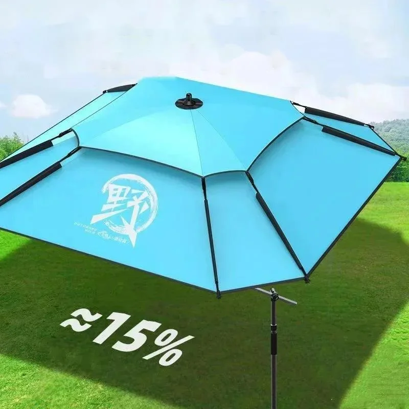 Parasol/parapluie plage et pêche octogonal innovant, de qualité, 2,2-2,4 m