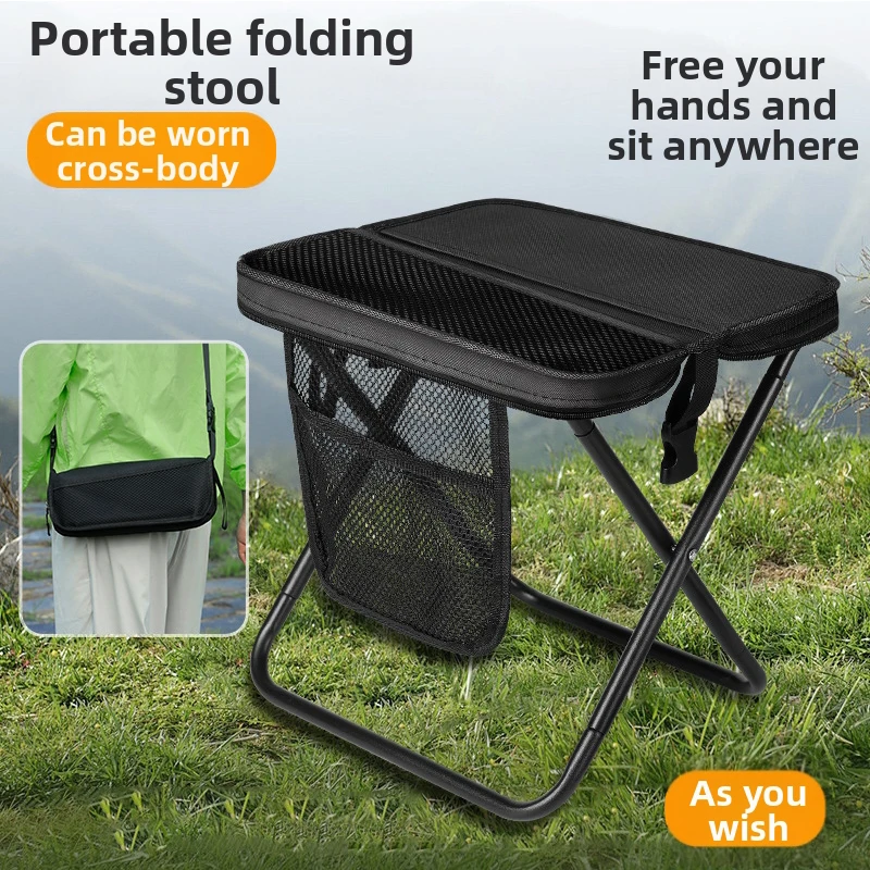 Tabouret ultra-léger ultra compact, pliant pêche camping plein air