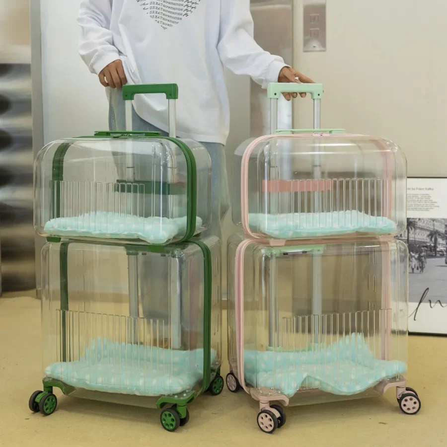 Valise/caisse de transport de chats/animaux pratique pour sortir, deux ou trois chats, valise pour chien ventilée – Image 3