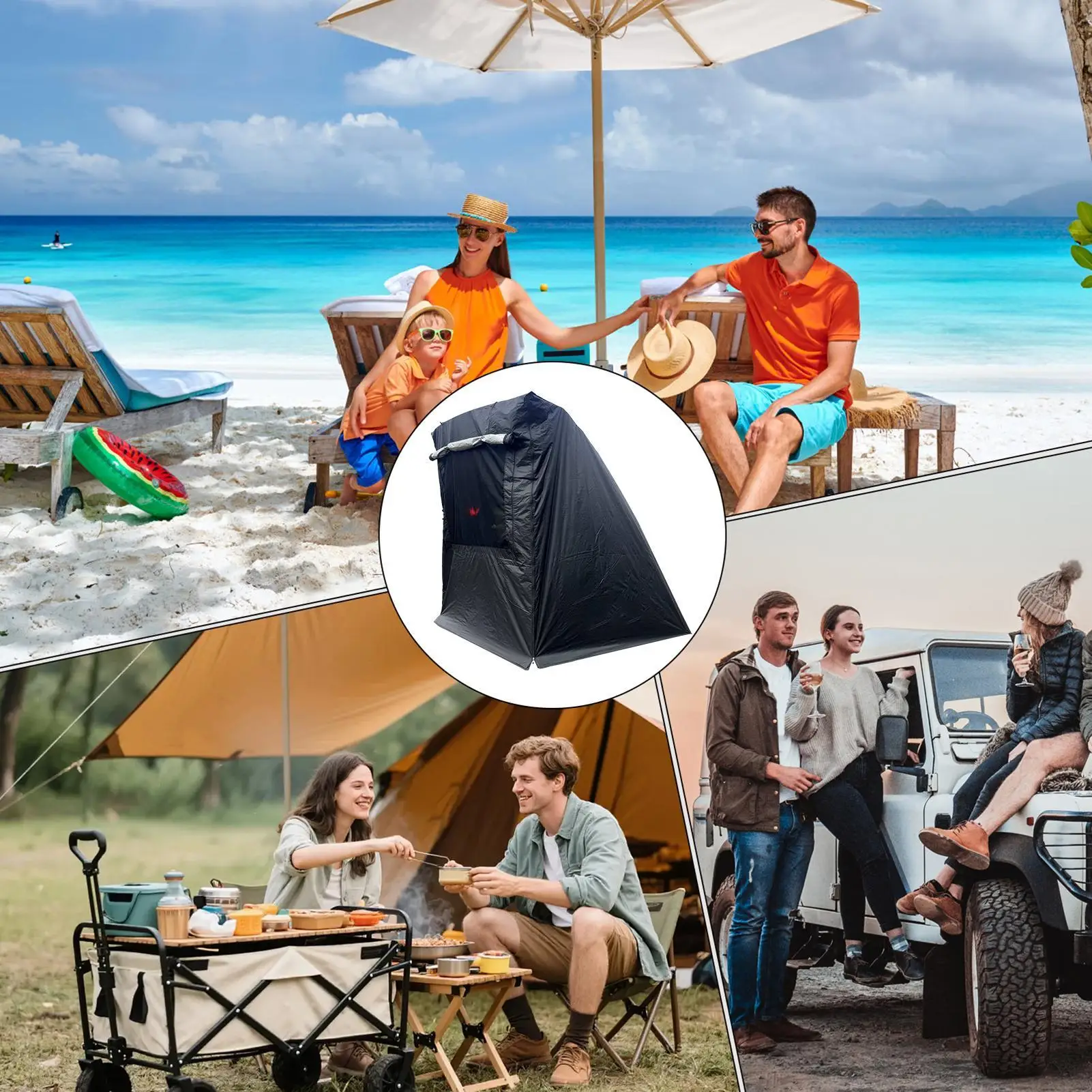Tente d'ombrage portable respirante imperméable et coupe-vent – Image 4