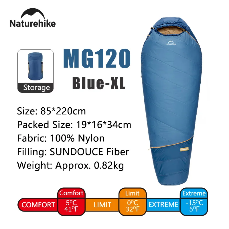 Sacs de couchage MG120 MG270 -2/~8℃ léger et imperméable Lavable en machine Naturehike MJ PRO – Image 7