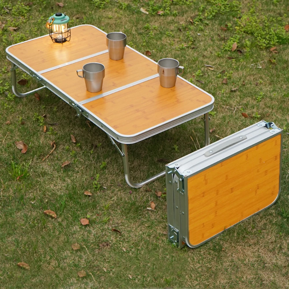 Table basse pliante 3 plis en aluminium légères Table utra-compact – Image 3