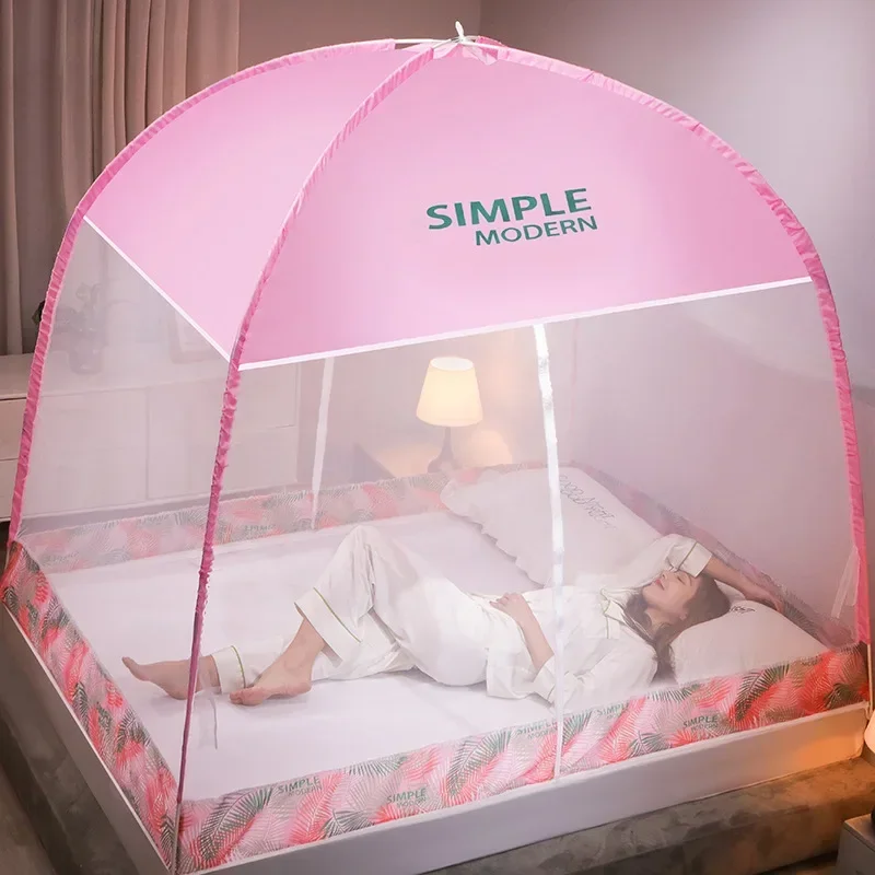 Moustiquaire de lit pliable pour lit double, respirante, anti-moustiques, pour la maison, les voyages et le camping – Image 25