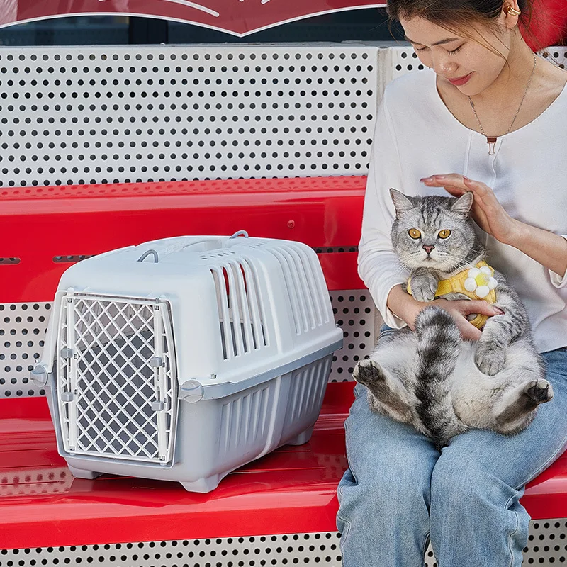 Cage de transport portable pour chien et chaten plastique rigide – Image 4