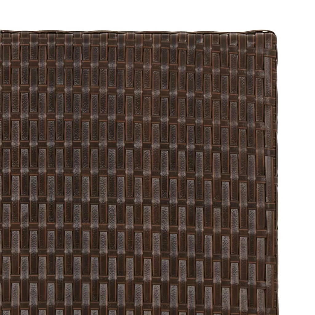 Table pliante en résine tissée marron moderne étanche, 45x35x32 cm – Image 6