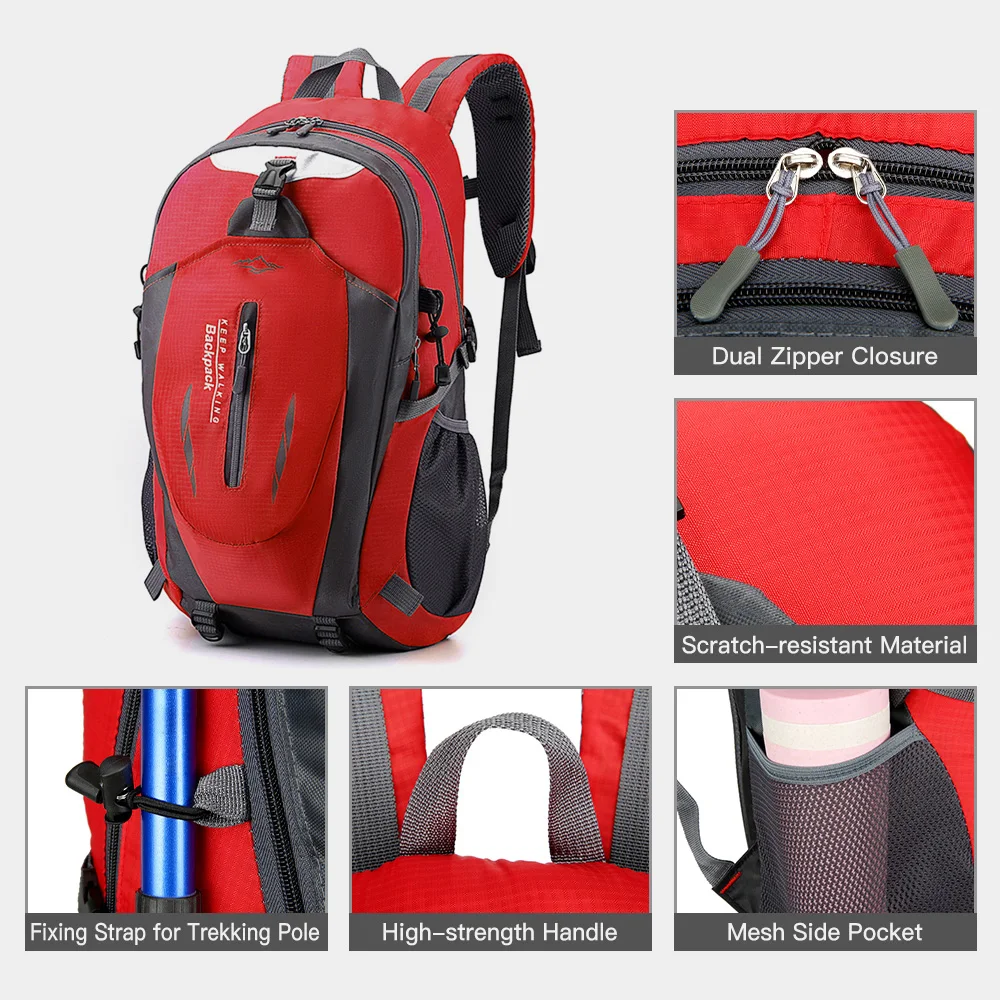 Sac à dos de voyage Sac à dos de randonnée 40L imperméable léger – Image 11
