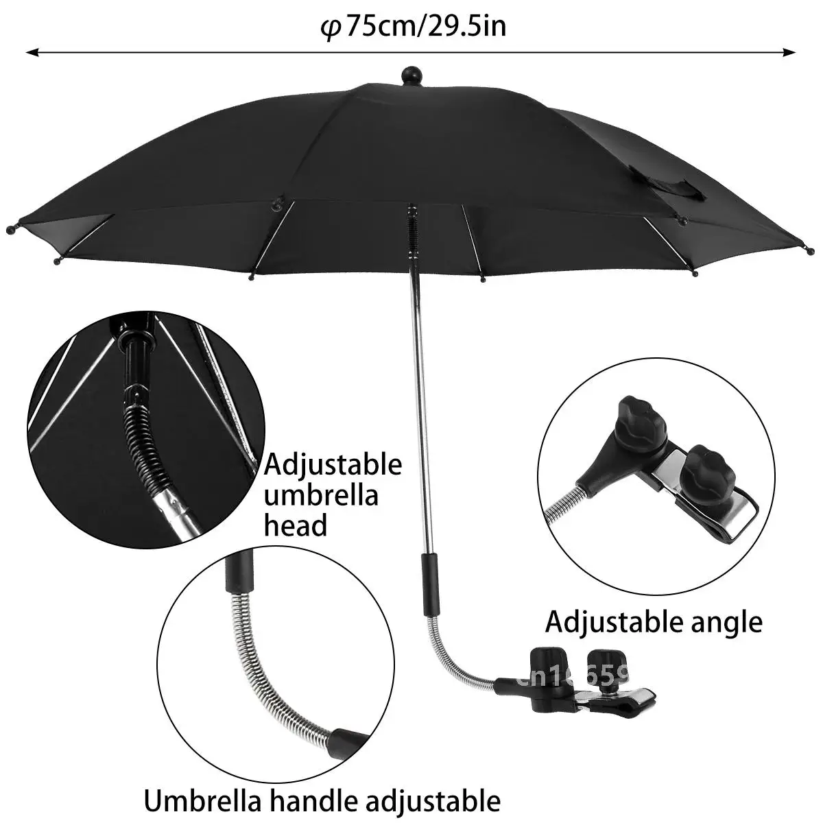 Parasole anti-UV pour Chaise de plage à clip et sac transport – Image 12