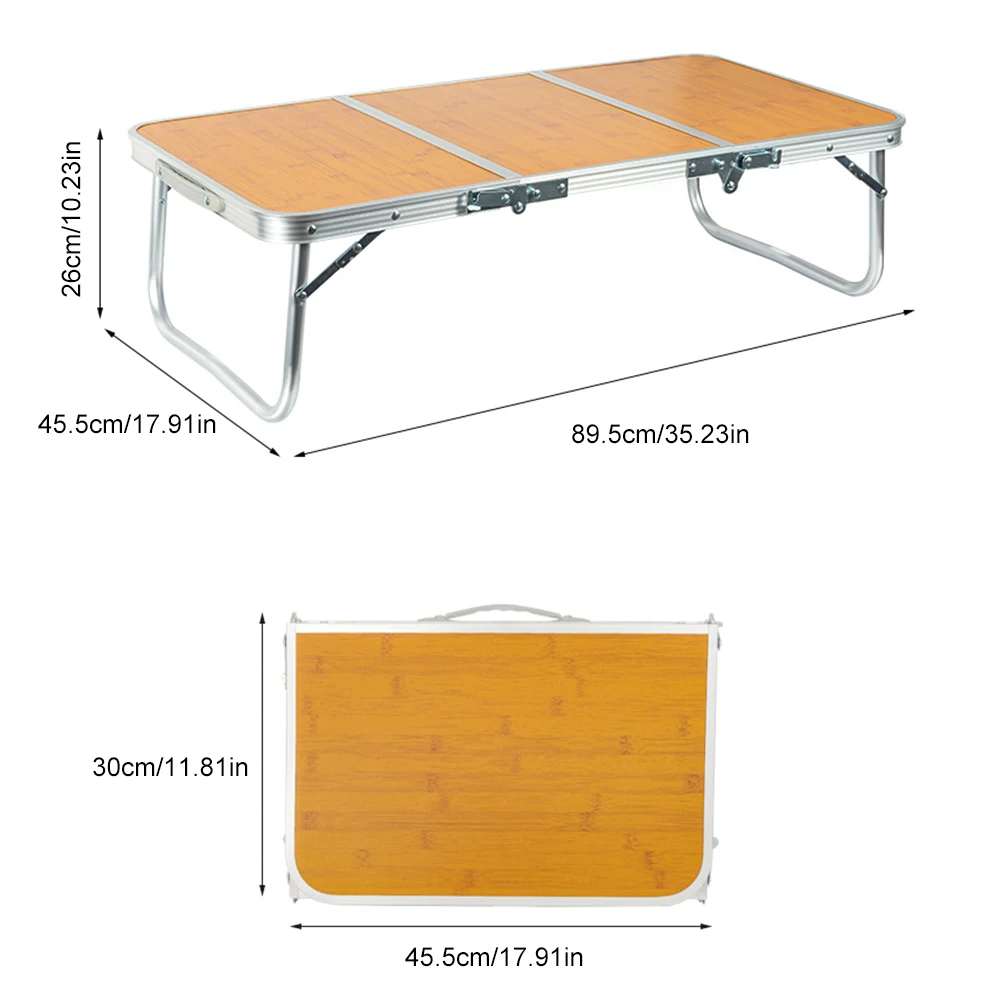 Table basse pliante 3 plis en aluminium légères Table utra-compact – Image 6