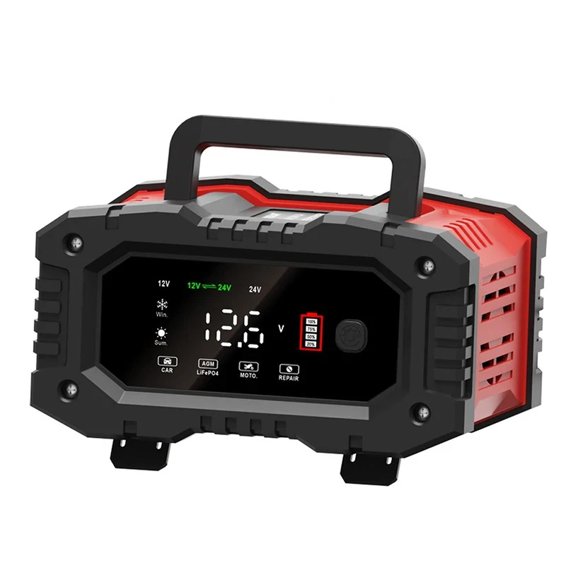 Chargeur de batterie de voiture EAFC 20 A/10 A 12 V/24 V entièrement automatique compatible toutes batteries – Image 7