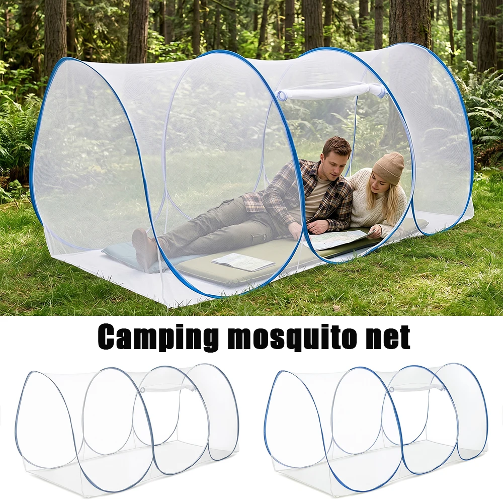 Moustiquaire pliable, protection contre les insectes, pour lit simple réglable, portable avec fermeture éclair – Image 6