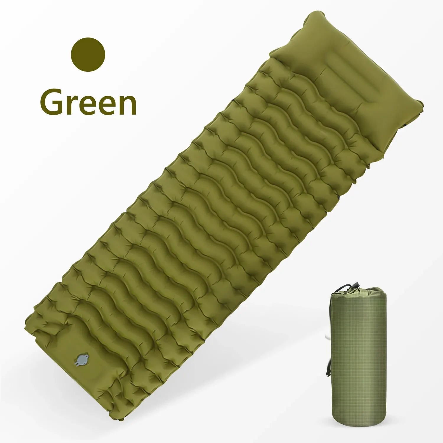 Matelas gonflable de camping épais avec oreiller intégré à pompe – Image 7